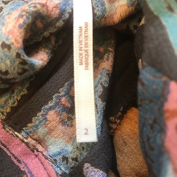 Free People Violet Hill Floral Printed Tunic Size 2 - Picture 8 of 10